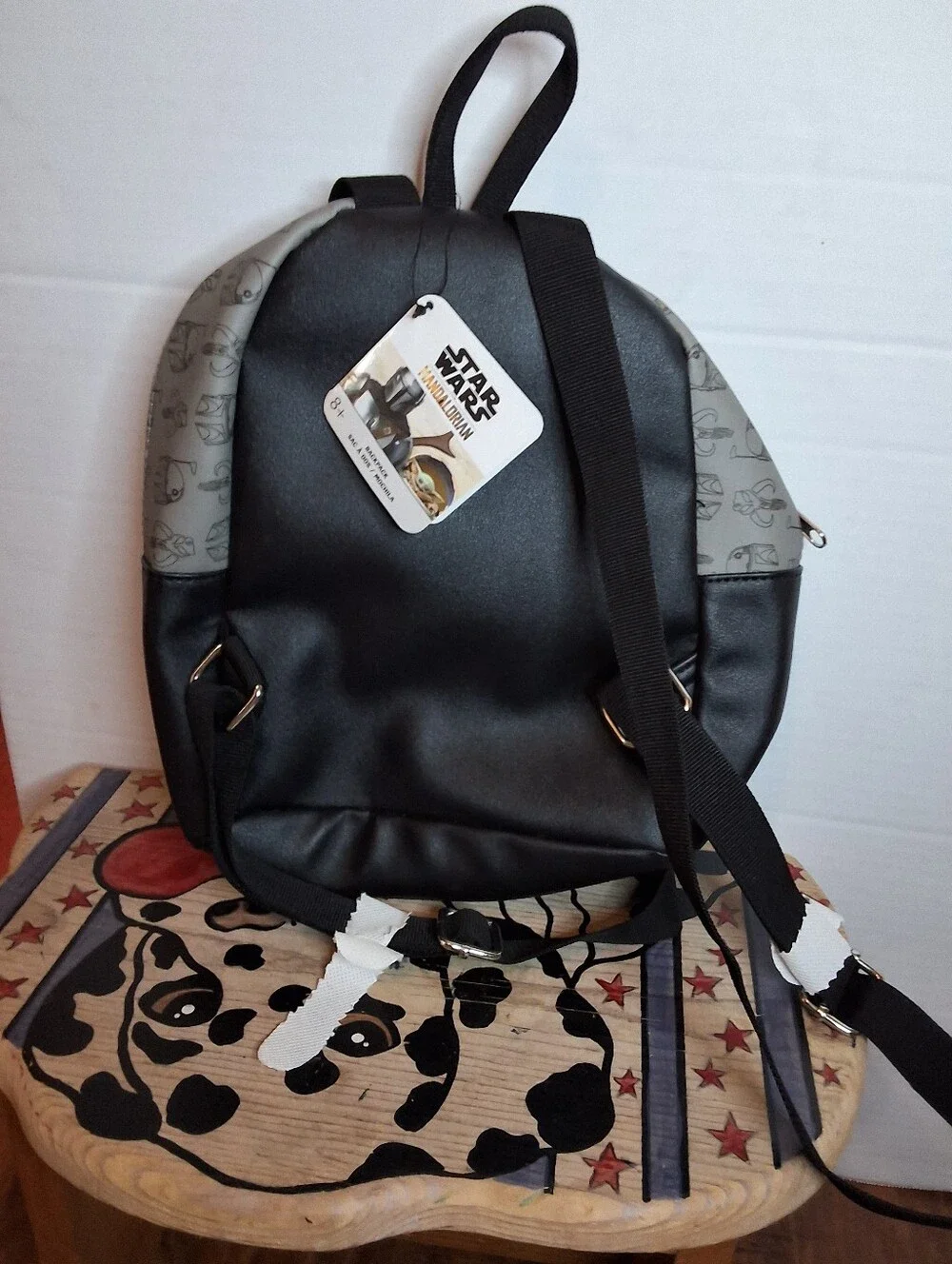 Star Wars Boba Fett & Fennec Shand Mini Backpack | Faux Leather Mandalorian Bag